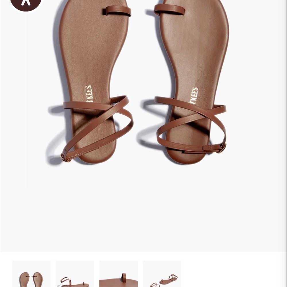 TKEES Brown Minimalist Sandals
